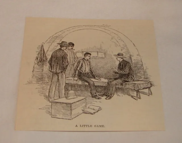 1894 Rivista Incisione ~ un Piccolo Gioco, Fort Hamilton, Nyc