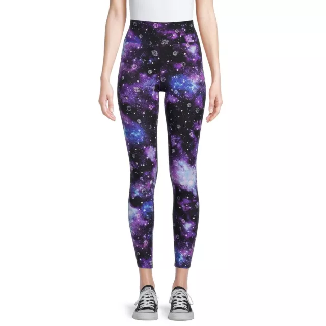 NO BOUNDARIES NOBO Juniors Purple Tie Dye Space High Rise Sueded