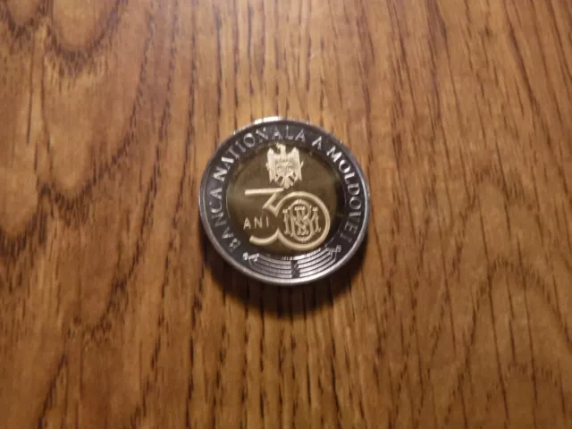 Moldova 10 Lei 2021 30 Years National Bank Of Moldova Unc. Coin (T92)