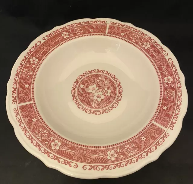 Syracuse China Rimmed Soup Bowl Strawberry Hill