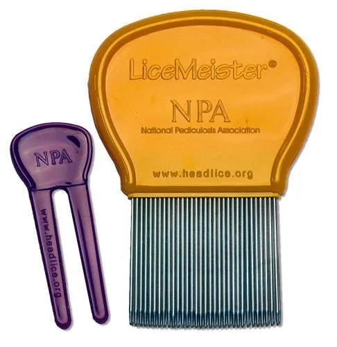 LiceMeister - Lice & Nit Removal Comb With Cleaning Tool Included
