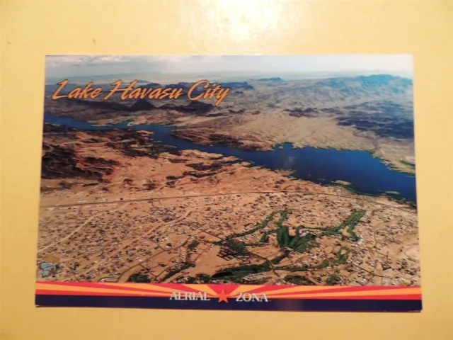 Lake Havasu City Arizona vintage postcard aerial view
