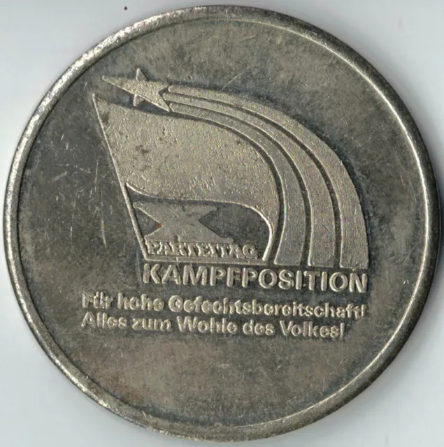 Medaille DDR NVA Kampfposition X. Parteitag / 25 Jahre NVA - 70er Jahre