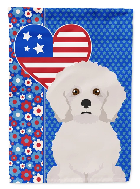 Bichon Frise USA American Flag House Size WDK5134CHF
