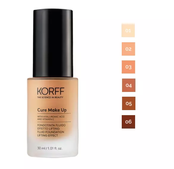 Fondotinta Fluido Effetto Lifting Cure Make Up KORFF 01 30ml