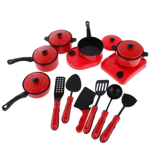 Plastic Simulation Kitchen Cookware Set Toy Kids Pretend Role Play Toys Gift