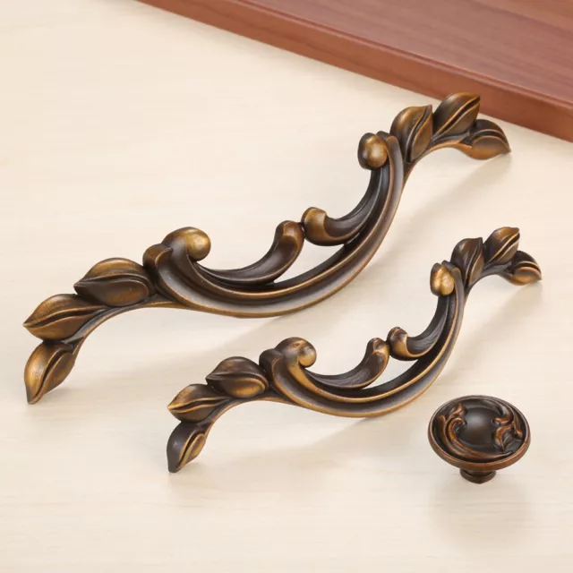 1X Antique Coffee Furniture Pull Handles Cupboard Drawer Door Cabinet Knobs