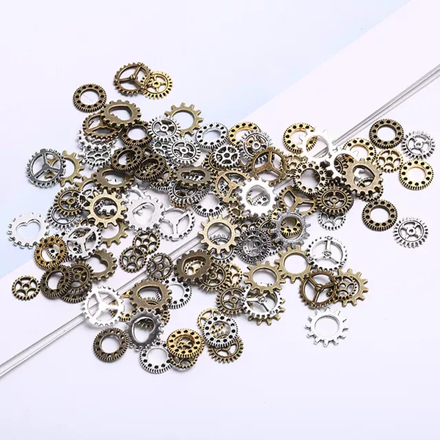 100 Stücke Antike Steampunk Mini Rad Getriebe Charms Anhänger DIY Schmuck MaR LN