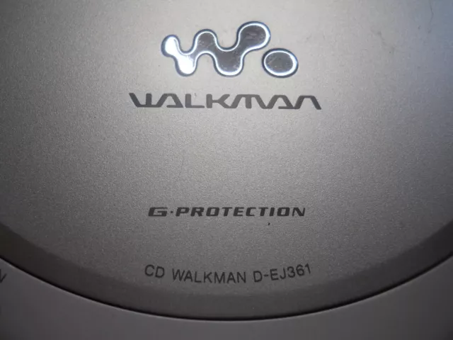 Walkman Discman Portable CD Player D-EJ361 by Sony with G Protection Working 2