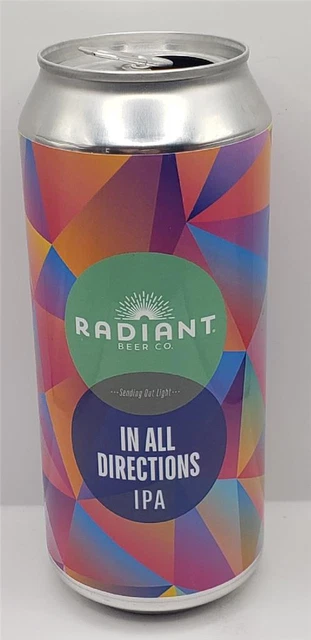 Craft Beer Can Radiant Brewing Company In All Directions IPA India Pale Ale