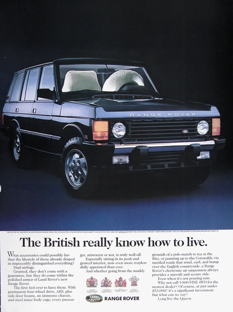 1994 RANGE ROVER Authentic Vintage Ad ~ MSRP $52,500 ~ FREE SHIPPING!