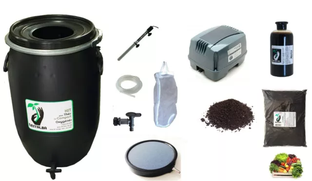 Kit PRO TCO 220L complet pompe ET60 thé compost aéré filtre tea compost brewer