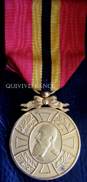 Médaille Belge 1893 - Roi Léopold II - Académie Du Hainaut - Bronze Doré Par Wurden - Occasion