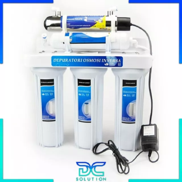 Depuratore acqua potabile 5 STADI purificatore con lampada UV Philips rubinetto