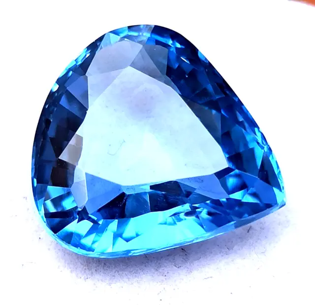 GRANDE pietra preziosa rara con taglio a pera, acquamarina naturale, blu...
