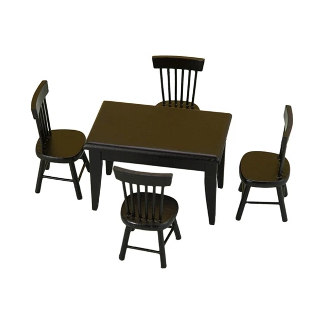 Dollhouse Decoration Miniature Furniture Kitchen Desk Chairs Collection Toy 1:12