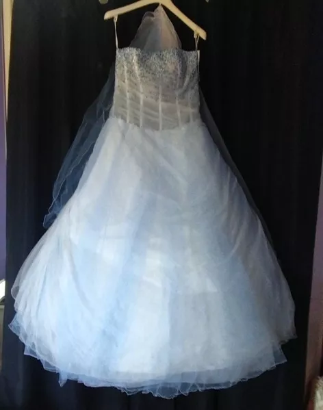 Abito da sposa FLORIO AltaModaSposa, TG 46 nuovo, Azzurro, PRINCIPESSA da Favola