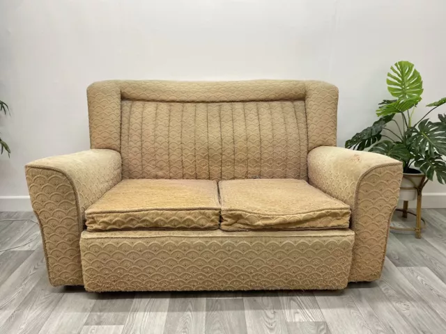 Antique Art Deco 2 Seat Sofa Settee For Restoration Reupholstery Project A49