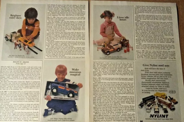 1980 vintage advertising -Nylint steel toy trucks cute little Girl boys PRINT AD