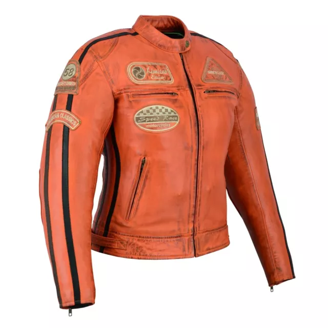 Veste hotsell cuir orange