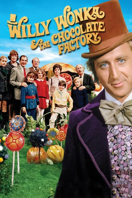 New Willy Wonka And The Chocolate Factory Poster Premium Art Print Size A5-A1