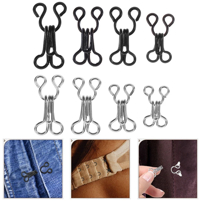 50 piezas Accesorios Extensor de ojos con gancho de costura Ropa Ganchos Pantalones