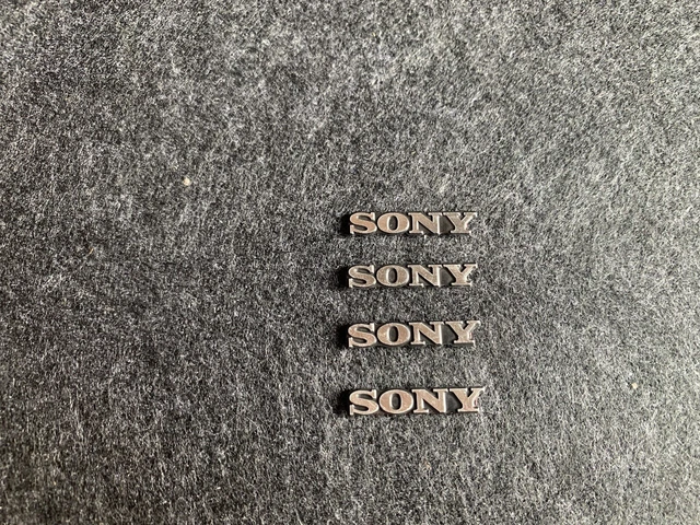 4 x Sony Lautsprecher Aufkleber Sticker Audio - Aluminium Emblem