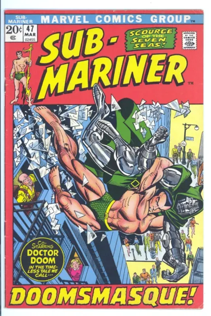 Sub-Mariner #47 Marvel 1972 VF- Classic Doctor Doom Cover, Kane/Colan FREE SHIP