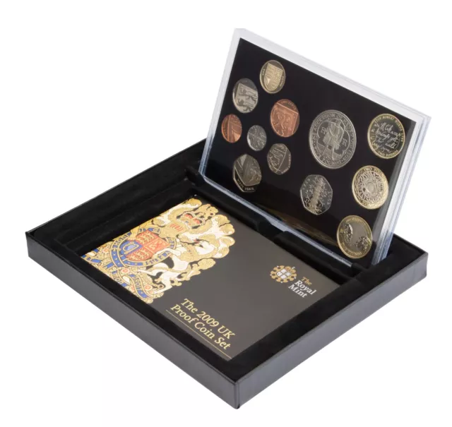 2009 Royal Mint United Kingdom Proof Set - Flat Case - Deluxe Coin Collection
