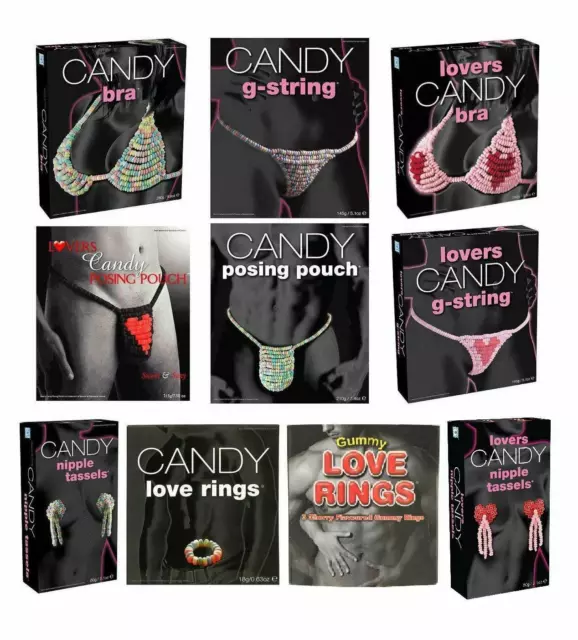 SEXY EDIBLE CANDY Sweets Underwear Xmas G-String Bra Nipple