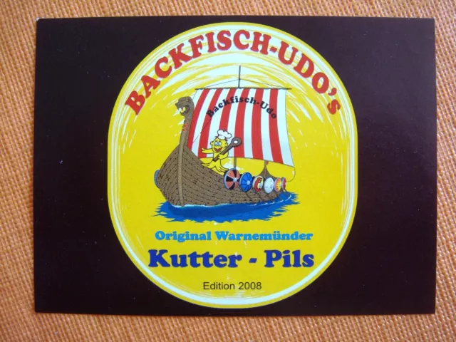 GERMANY beer label - limited edition - WARNEMÜNDE with viking ship