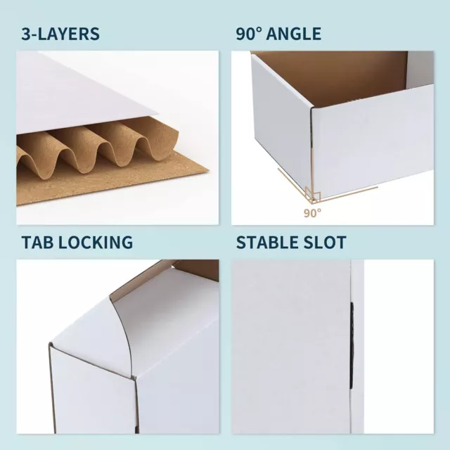 Mailing Box SuperFlat A4 310 x 220 x 16mm Rigid Envelope White B21 #4 2