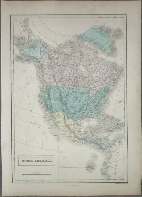 HALL Map of North America (1854) 31 States