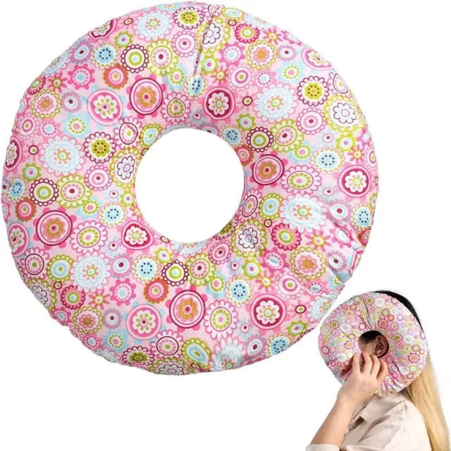 Ear Pain Relief Pillow with Ear Hole Breathable Earring Pillow  Women Men