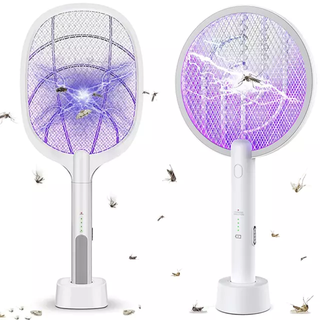 Electric Zapper Bug Bat Fly Mosquito Insect Killer Trap Swat Swatter Racket New