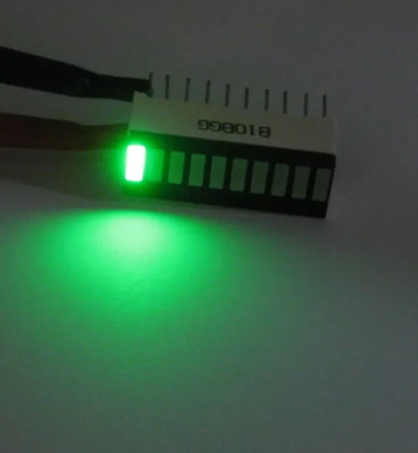 10 Segment Bright Green LED Bargraph Display Module - 2.5 V - 20 Pins - 5x1.8 mm