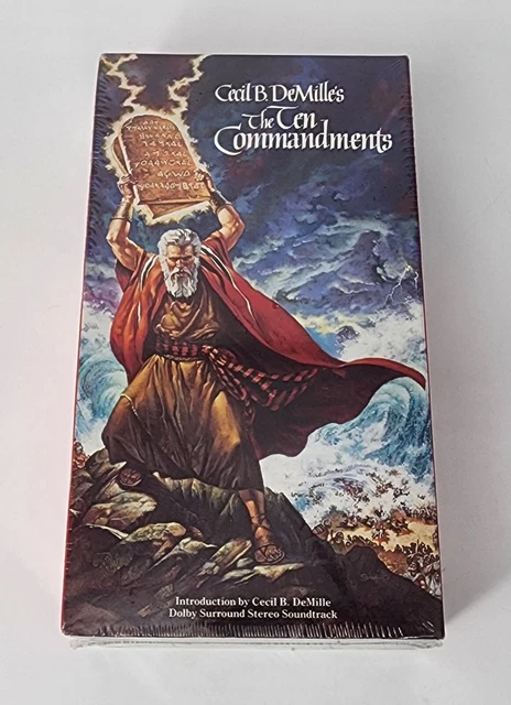 THE TEN COMMANDMENTS VHS BRAND NEW-FACTORY SEALED-Paramount Watermarks ...