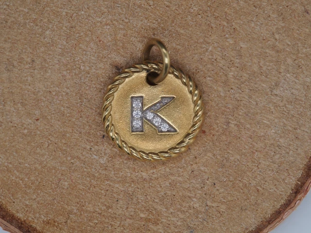 18K Yellow Gold David Yurman “K” Initial Pendant 18K Yellow Gold David Yurman “K” Initial Pendant