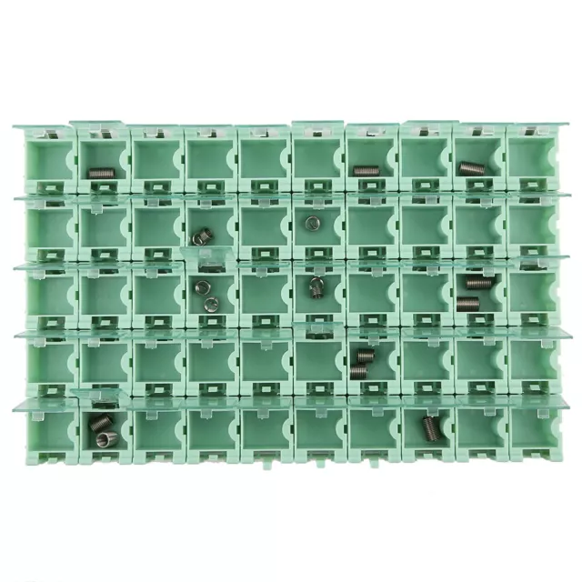50Pcs Green SMT SMD Container Box Electronic Components Mini Storage Case UK GDS