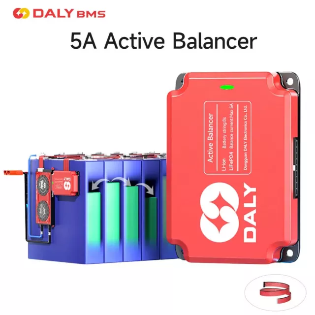 Daly 5A Active Balancer 3S-16S Li-ion LiFePo4 Battery Equalizer Board Safe SDE