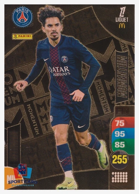 Carte Panini Iconz 2024-25 Vitinha #71 – Blue Parallel /65 – PSG – Quasi Neuve