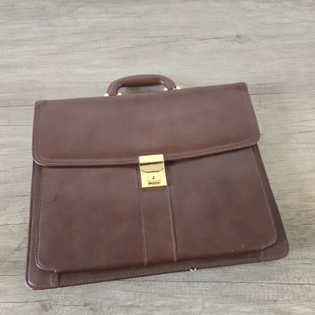 Brown Leather Attache Case / Briefcase