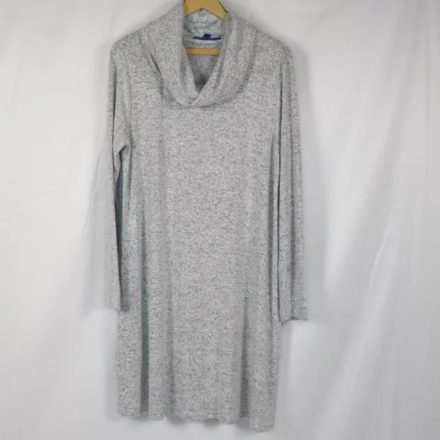 Apt 9  Womens Large Sweater Dress Gray Stretch Cowl Neck Long Sleeve NWT Pockets