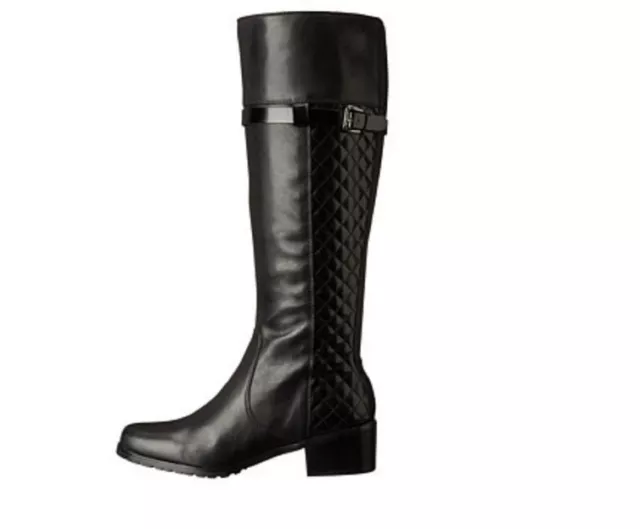 Tahari Killan Wide Calf Women Black Boot Sz 7 Fashion Equestrian Designer $ 245