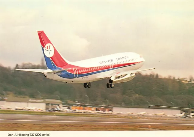 Aircraft Postcard, Boeing 737-200 Dan Air Services Ltd London LN3