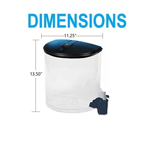 Koller Products AquaView 3.5-Gallon Aquarium Starter Kit with Power Filter & 2