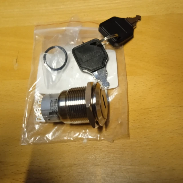 TRU COMPONENTS LAS1-AGQ-11Y/21 Vandalismusgeschützter Schlüsselschalter 250 V/AC