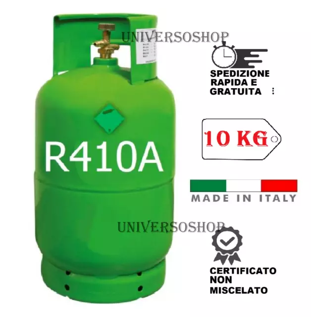 Bombola R410A 10 Kg Climatizzatori Made In Italy Ricaricabile Certificato
