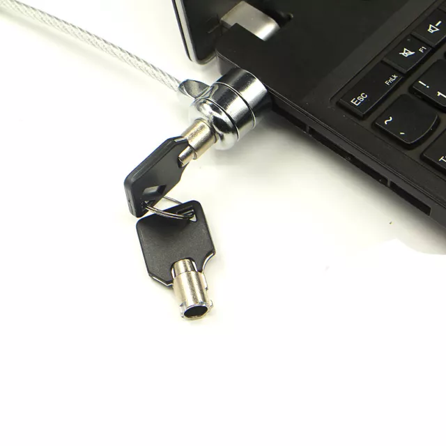 Notebook Laptop Computer Lock Security Cable Chain With Key Anti-theft Lock 3