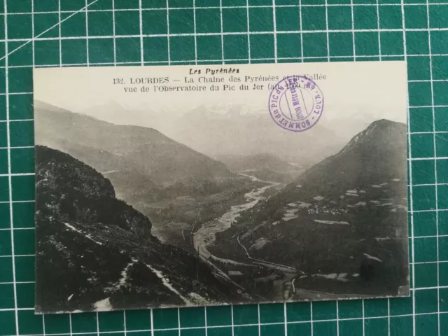 159 CPA Antique - Heavy - Chain Of Pyrenees View From Pic Of Jer - Circa 1920
